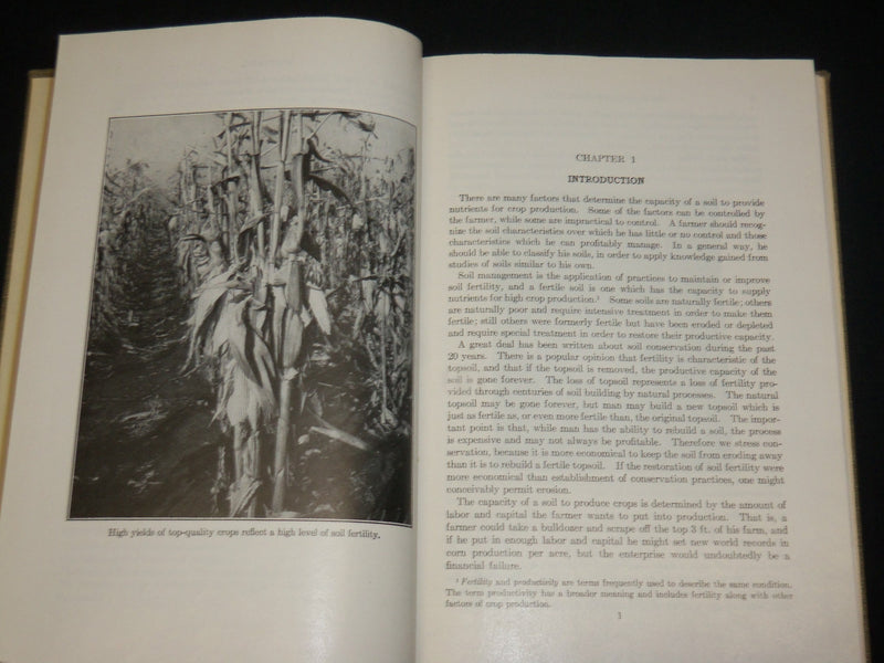 1952 SOILS AND SOIL FERTILITY HARDCOVER BOOK BY LOUIS THOMPSON - KD 6444
