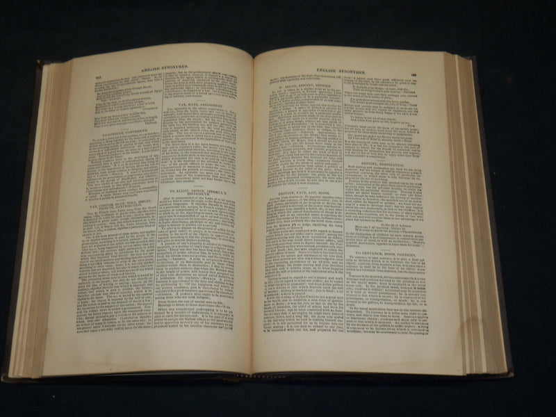 1877 CRABB'S ENGLISH SYNONYMES WITH COPIOUS ILLUSTRATIONS BOOK - KD 5952