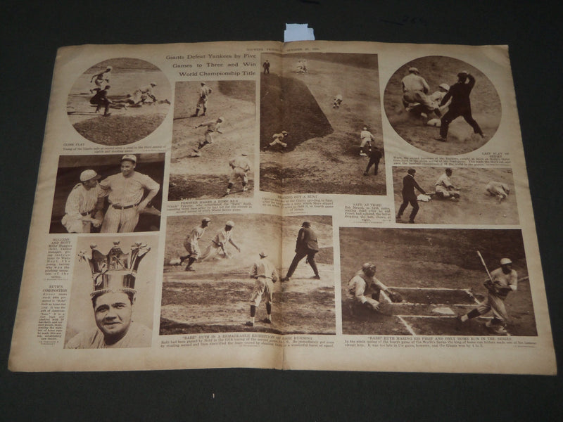1921 OCTOBER 20 MID-WEEK PICTORIAL MAGAZINE SECTION - WORLD SERIES - J 3251