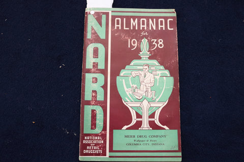 1938 NARD ALMANAC - MEIER DRUG COMPANY - COLUMBIA CITY, IN - SOFTCOVER - K 1493