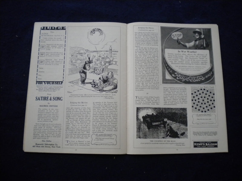 1927 JANUARY 29 JUDGE MAGAZINE - SHE'S A SKETCH! - B 435S