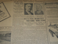 1908 MAY 27 THE BOSTON HERALD - GIANT BATTLESHIP MICHIGAN LAUNCHED - BH 75