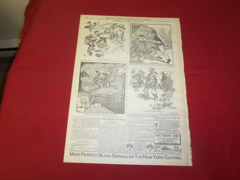1904 NOV 6 NY TRIBUNE ILLUS. SUPP. NEWSPAPER - JAPAN HITS RUSSIA SHIP - NP 3677