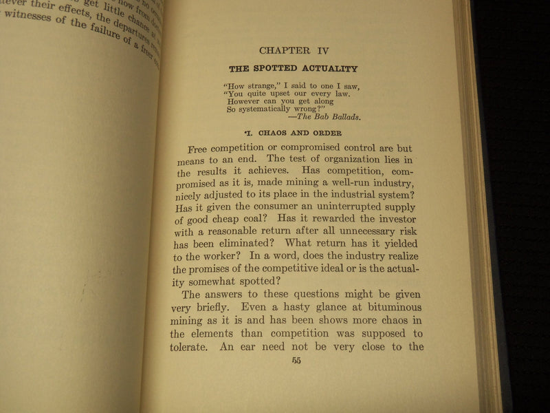 1926 THE CASE OF BITUMINOUS COAL BOOK - INSTITUTE OF ECONOMICS - KD 9510