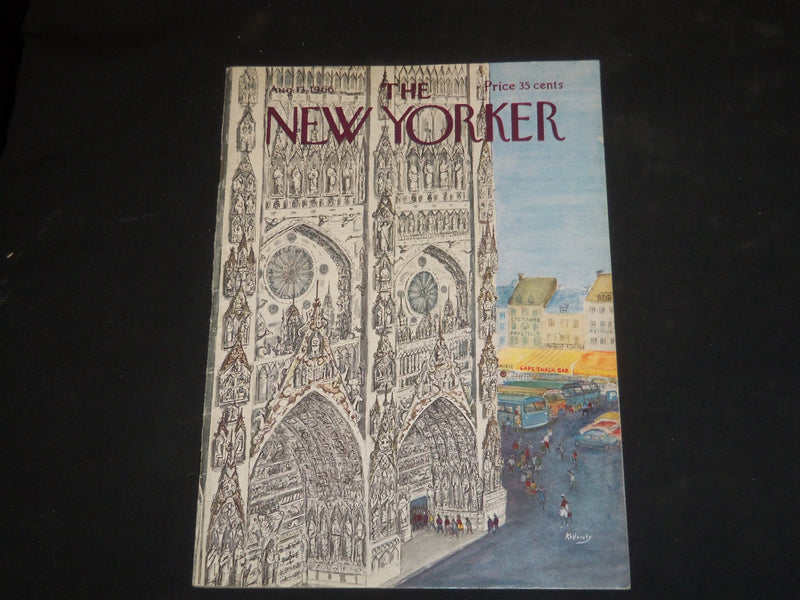 1966 AUGUST 13 THE NEW YORKER MAGAZINE - ILLUSTRATED COVER - NY 1196
