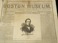 1851 FEBRUARY 22 BOSTON MUSEUM NEWSPAPER - GEORGE BOUTWELL - TURKISH - NP 9032