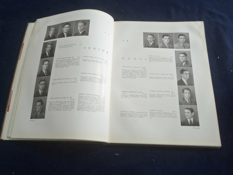 1938 LIBER BRUNENSIS BROWN UNIVERSITY YEARBOOK - PROVIDENCE, RI - YB 2644