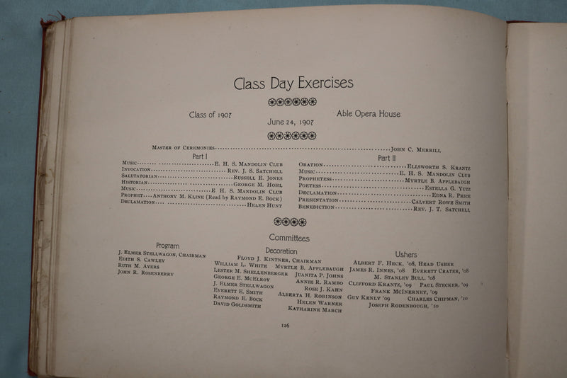 1907 THE RECHAUFFE EASTON HIGH SCHOOL YEARBOOK - EASTON, PENNSYLVANIA - YB 3542