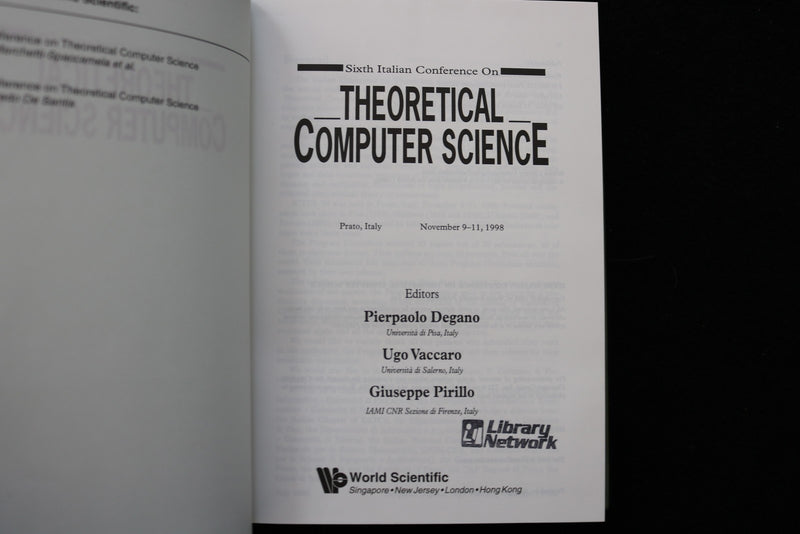 1998 THEORETICAL COMPUTER SCIENCE HARDCOVER BOOK BY PIERPAOLO DEGANO - KD 9732