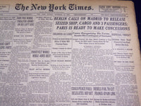 1936 DEC 27 NEW YORK TIMES - BERLIN CALLS ON MADRID TO RELEASE SHIP - NT 2100