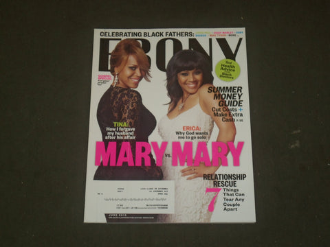 2013 JUNE EBONY MAGAZINE - MARY MARY - TINA & ERICA COVER - B 1316