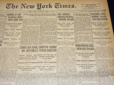 1920 MAY 6 NEW YORK TIMES - CHRISTIAN SCIENCE FATHER CONVICTED - NT 8669