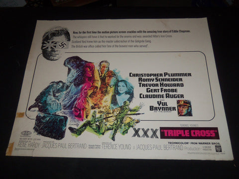 1967 TRIPLE CROSS 1/2 SHEET MOVIE POSTER - PLUMMER, SCHNEIDER, BRYNNER - P 427