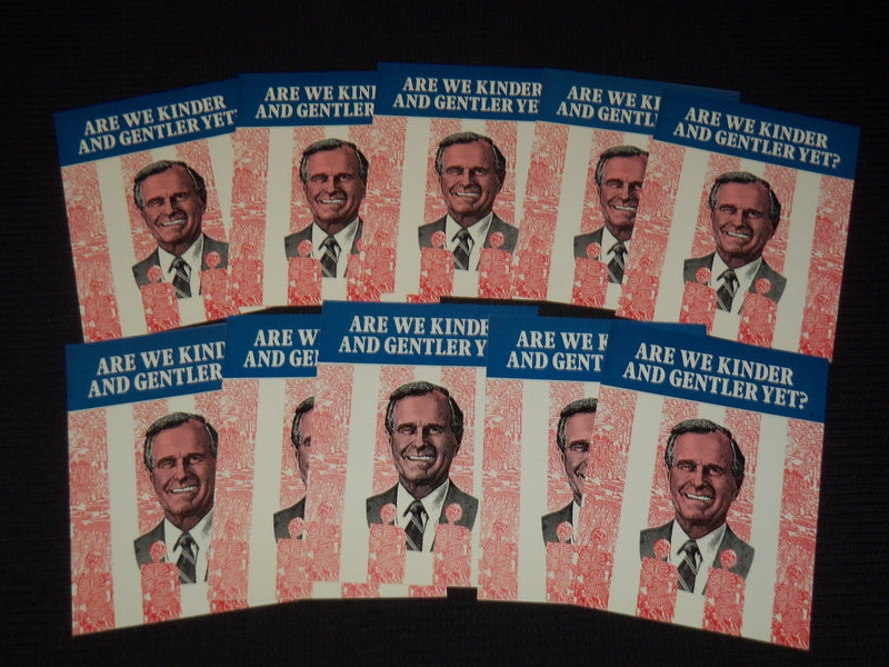 1991 ARE WE KINDER AND GENTLER YET? GEORGE BUSH POSTCARD LOT OF 11 - J 9539
