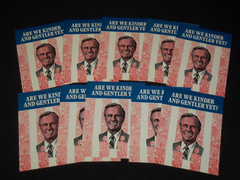 1991 ARE WE KINDER AND GENTLER YET? GEORGE BUSH POSTCARD LOT OF 11 - J 9539
