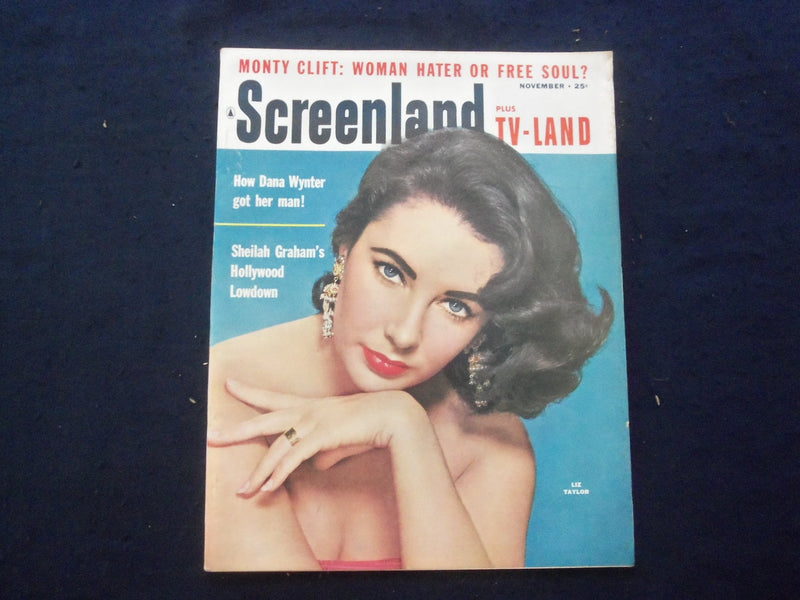 1956 NOVEMBER SCREELAND PLUS TV-LAND MAGAZINE - ELIZABETH TAYLOR COVER- SP 4780Z