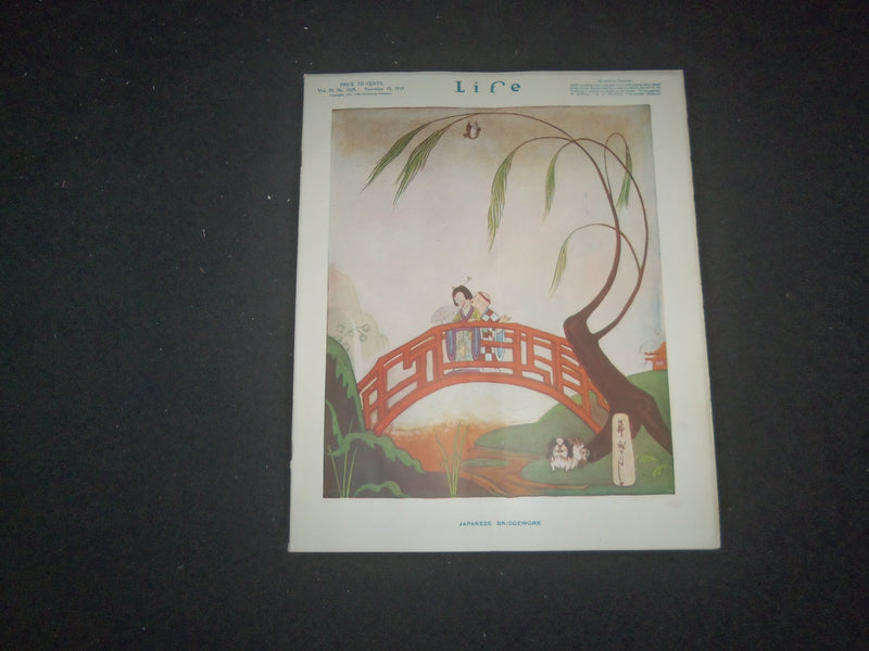 1917 NOVEMBER 15 LIFE MAGAZINE - JAPANESE BRIDGEWORK - L 766F