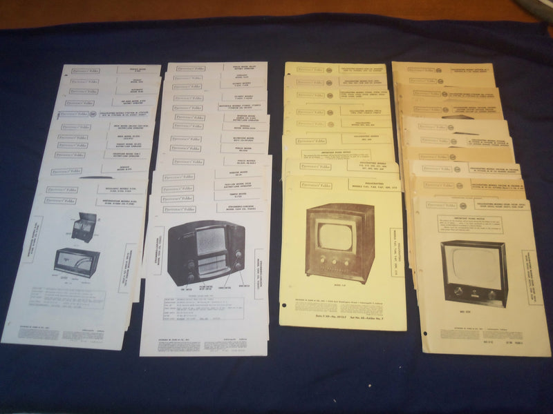 1947-1958 PHOTOFACT FOLDERS TELEVISION-RADIO - LOT OF 44 - O 3272