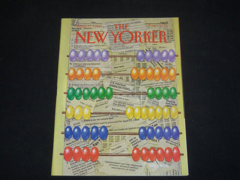 1989 APRIL 17 THE NEW YORKER MAGAZINE - ILLUSTRATED COVER - NY 1382