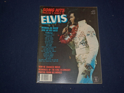 1977 WINTER SONG HITS ELVIS MAGAZINE - ELVIS PRESLEY - PHOTOS & STORIES -ST 5998