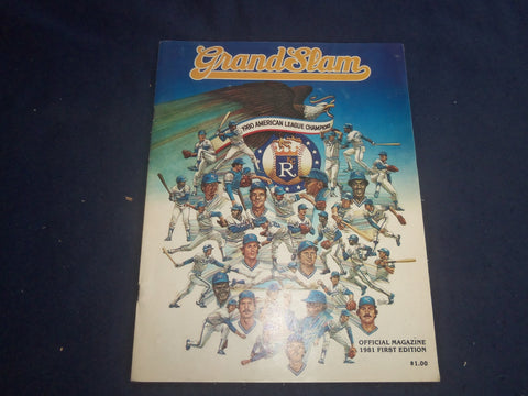 1981 KANSAS CITY ROYALS GRAND SLAM MAGAZINE - 1981 FIRST EDITION - B 4164Q