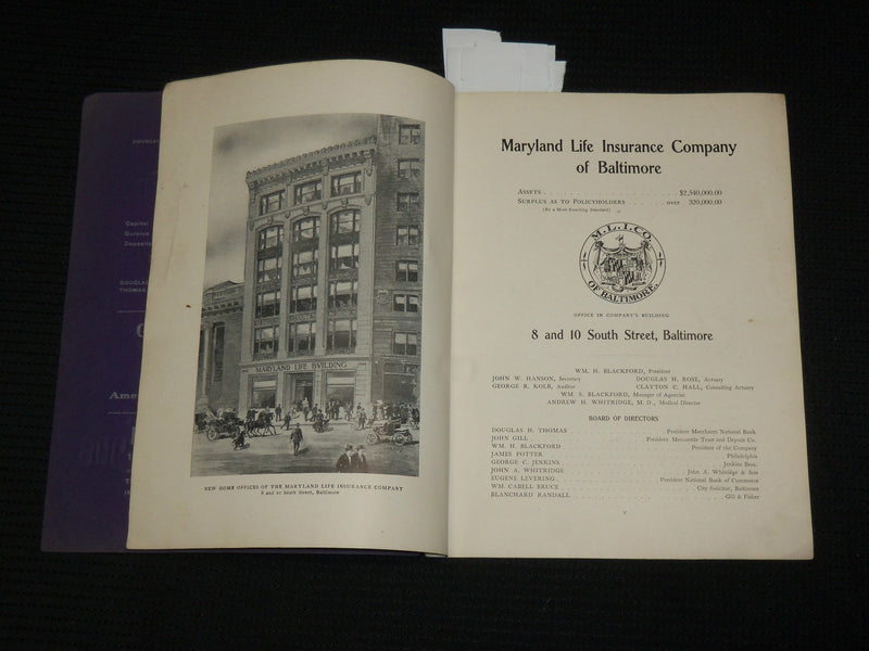 1906 MARYLAND LIFE INSURANCE COMPANY ALMANAC - SOFTCOVER - J 6867