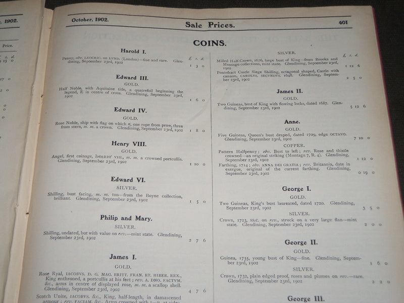 1902-1904 SALE PRICES CONNOISSEUR SUPPLEMENT MAGAZINE LOT OF 26 - O 2680