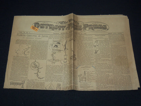 1891 JANUARY 15 THE WEEKLY DETROIT FREE PRESS NEWSPAPER - MICHIGAN - NP 8975