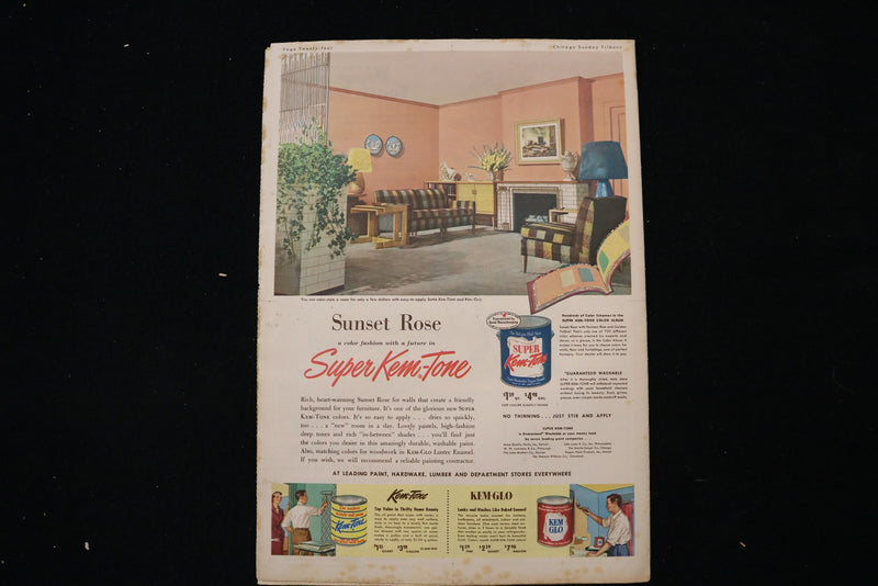 1952 MARCH 30 CHICAGO SUNDAY TRIBUNE MAGAZINE - JACK BENNY COVER - E 26224