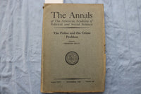 1929 NOVEMBER THE ANNALS - POLICE AND THE CRIME PROBLEM SOFTCOVER BOOK - K 3201