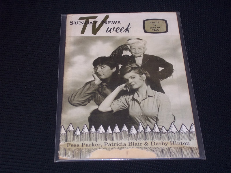 1965 JUNE 13 SUNDAY NEWS TV WEEK MAGAZINE - PARKER BLAIR & HINTON - E 16953