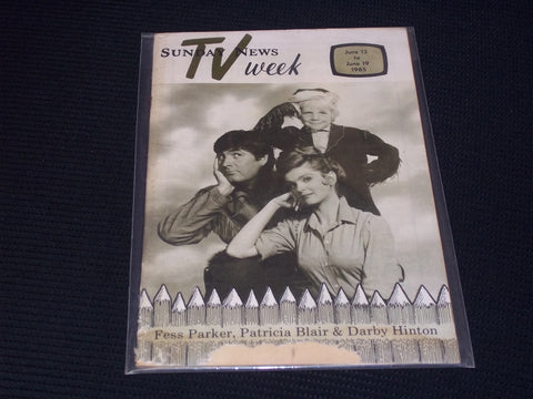 1965 JUNE 13 SUNDAY NEWS TV WEEK MAGAZINE - PARKER BLAIR & HINTON - E 16953
