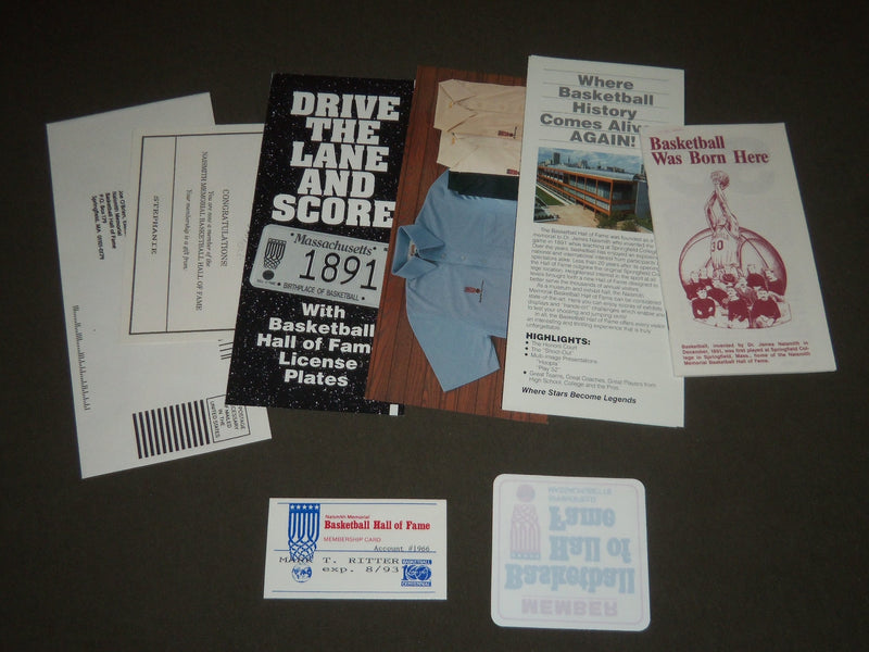1992 BASKETBALL HALL OF FAME PROMOTIONAL PACKAGE - SPRINGFIELD MASS. - J 2592