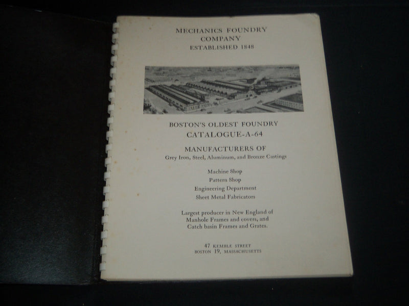 1955-1964 CASTINGS MECHANICS FOUNDRY CO. CATALOG LOT OF 2 -BOSTON MA- SP 3215H