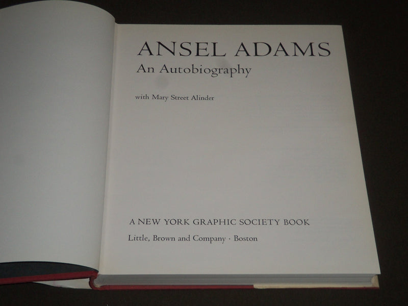 1985 ANSEL ADAMS AN AUTOBIOGRAPHY WITH MARY STREET ALINOER BOOK - I 923