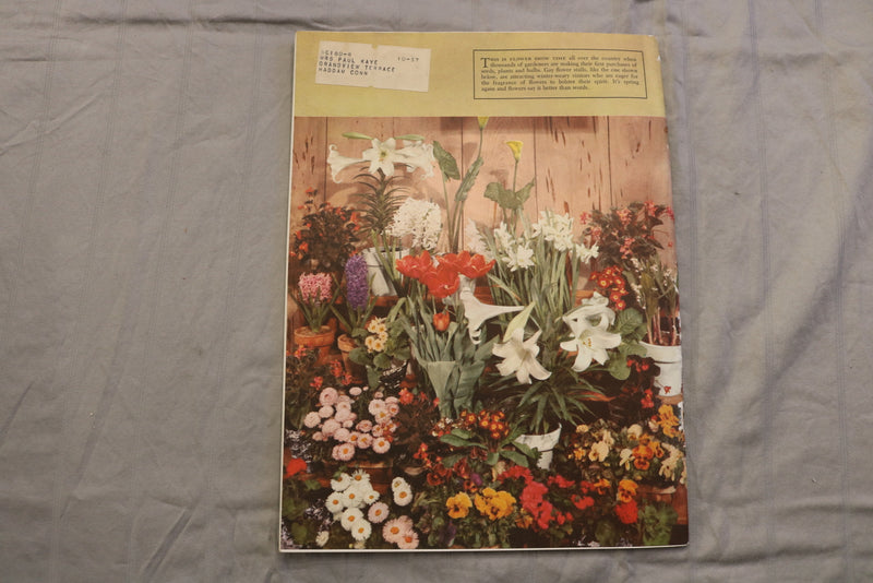 1957 MARCH HORTICULTURE MAGAZINE - BEAUTIFUL SCENERY COVER - SP 3137A