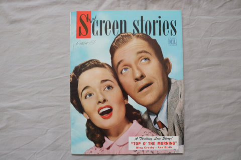 1949 OCTOBER SCREEN STORIES MAGAZINE - BING CROSBY & ANN BLYTH COVER - E 19896
