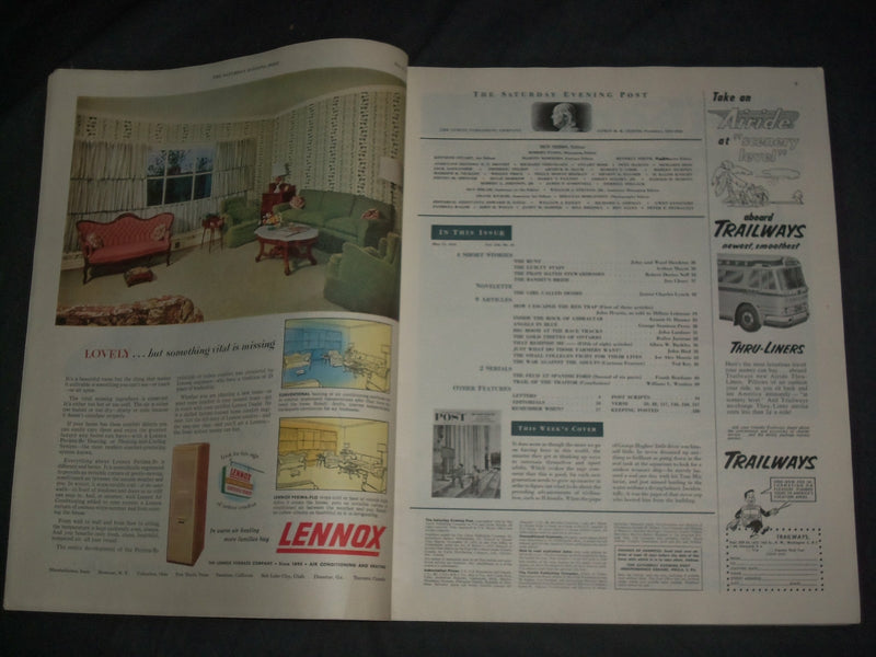 1954 MAY 15 THE SATURDAY EVENING POST MAGAZINE - ILLUSTRATED COVER - SP 2480F