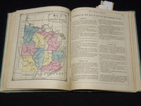 1874 WARREN'S NEW PRIMARY GEOGRAPYH BOOK - NICE COLOR MAPS - KD 2951D