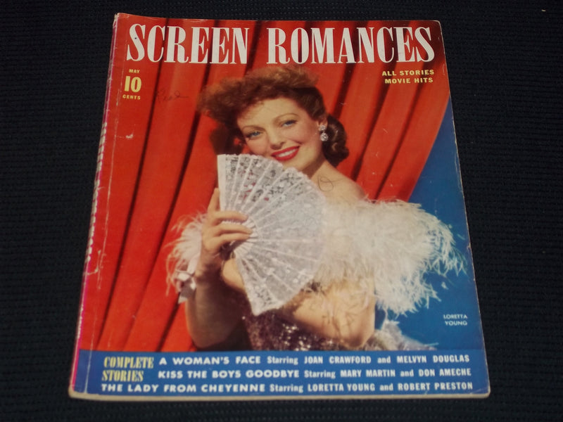 1941 MAY SCREEN ROMANCES MAGAZINE - LORETTA YOUNG COVER - E 16570
