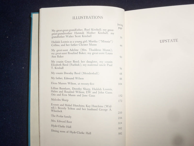 1971 UPSTATE NORTHERN NEW YORK HARDCOVER BOOK BY EDMUND WILSON - KD 8789