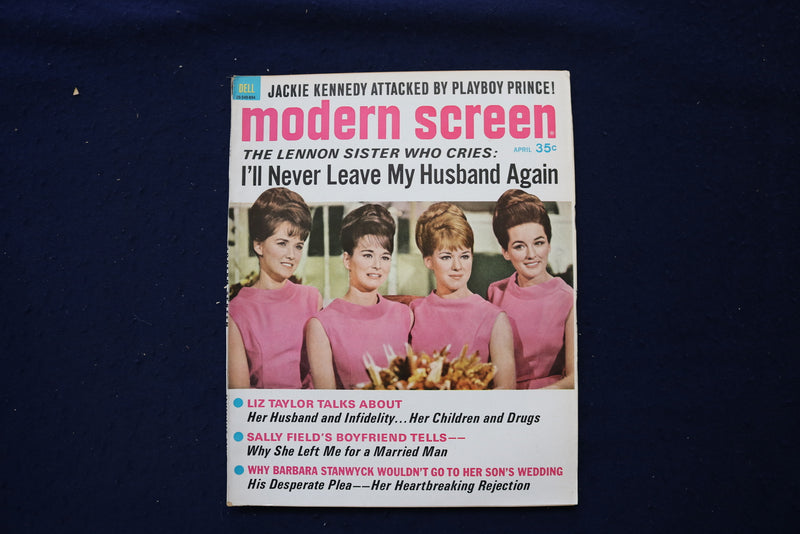 1968 APRIL MODERN SCREEN MAGAZINE - LENNON SISTERS COVER - E 18545