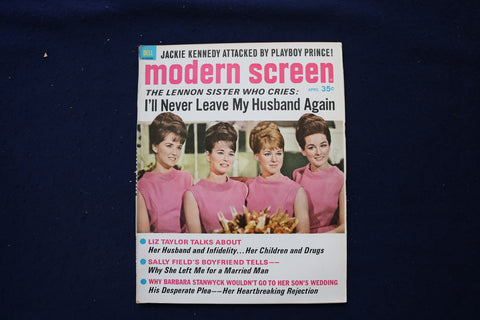 1968 APRIL MODERN SCREEN MAGAZINE - LENNON SISTERS COVER - E 18545