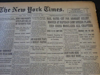 1930 AUGUST 10 NEW YORK TIMES - RAIL RATES CUT FOR DROUGHT RELIEF - NT 5656