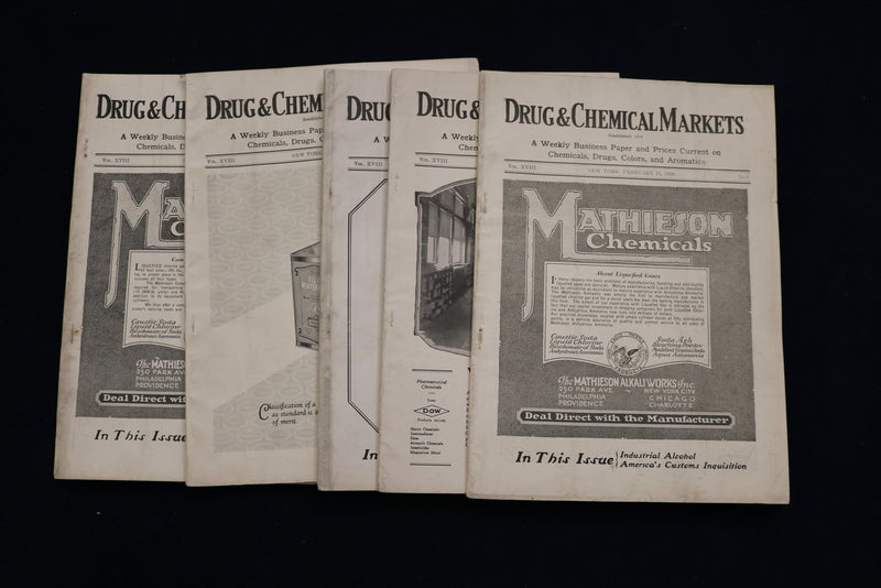 1926 DRUG & CHEMICAL MARKETS WEEKLY MAGAZINE - LOT OF 50 - O 3631