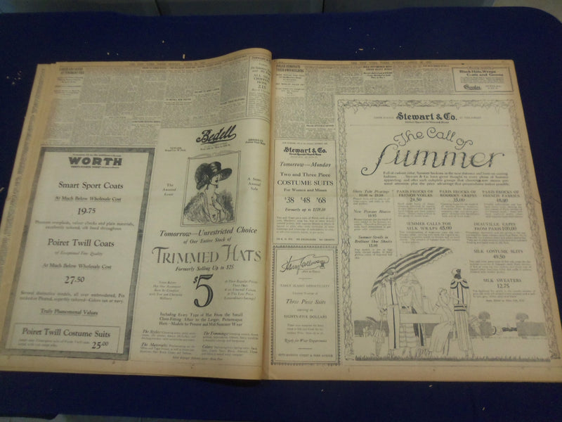 1923 APRIL 29 NEW YORK TIMES - WEMBLEY STADIUM OPENS, 1,000 HURT - NT 8347