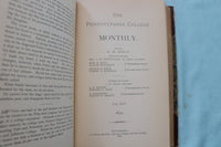 1877-1890 PENNSYLVANIA COLLEGE MONTHLY BOUND VOLUMES - LOT OF 7 - KD 9561