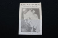 1921 MARCH CHARLIE CHAPLIN IN THE KID PROGRAM - MANHATTAN THEATRE - K 1859