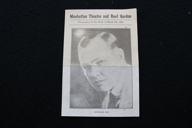 1921 MARCH CHARLIE CHAPLIN IN THE KID PROGRAM - MANHATTAN THEATRE - K 1859