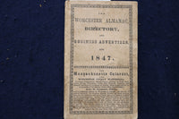 1842-1849 WORCESTER BUSINESS DIRECTORY AND ADVERTISER - LOT OF 6 - KD 9550